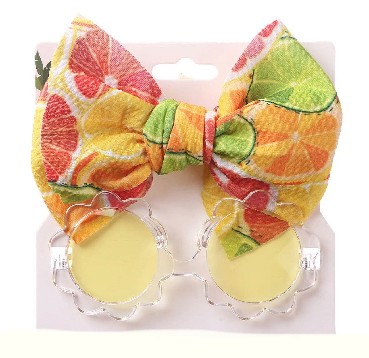 BARNASÓLBRILLUR V/ Gular við appelsin sloyfu