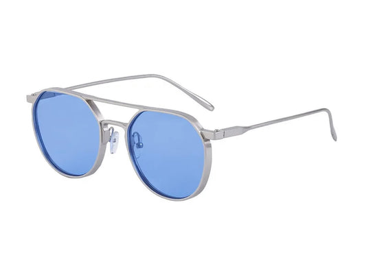 Urban Aviator Silvur við bláum glasið